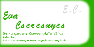 eva cseresnyes business card